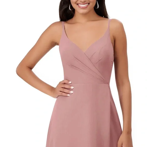 Azazie Lennon Maxi Dress in Dusty Rose - Picture 3 of 7